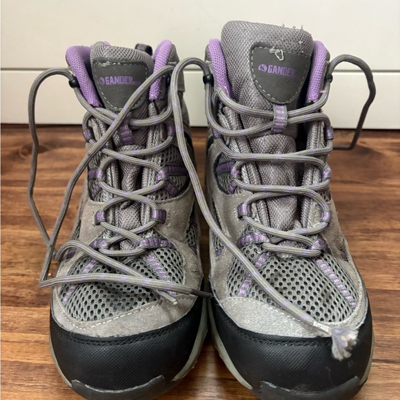 Gander Mountain Shoes - Gander Mountain Gray and Purple Women's Lace-Up Hiking Boots | Size 7